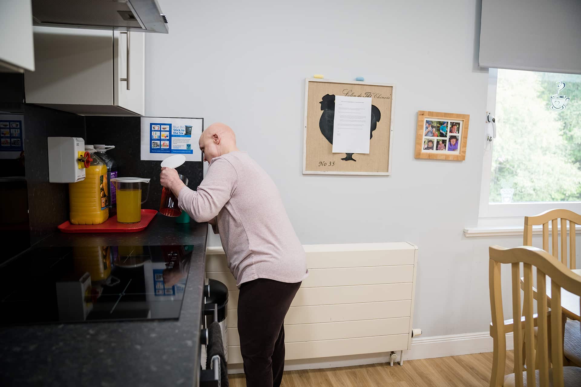 The communal kitchen in the learning disability unit of Muirton House Care Home in Blairgowrie supports independent living.