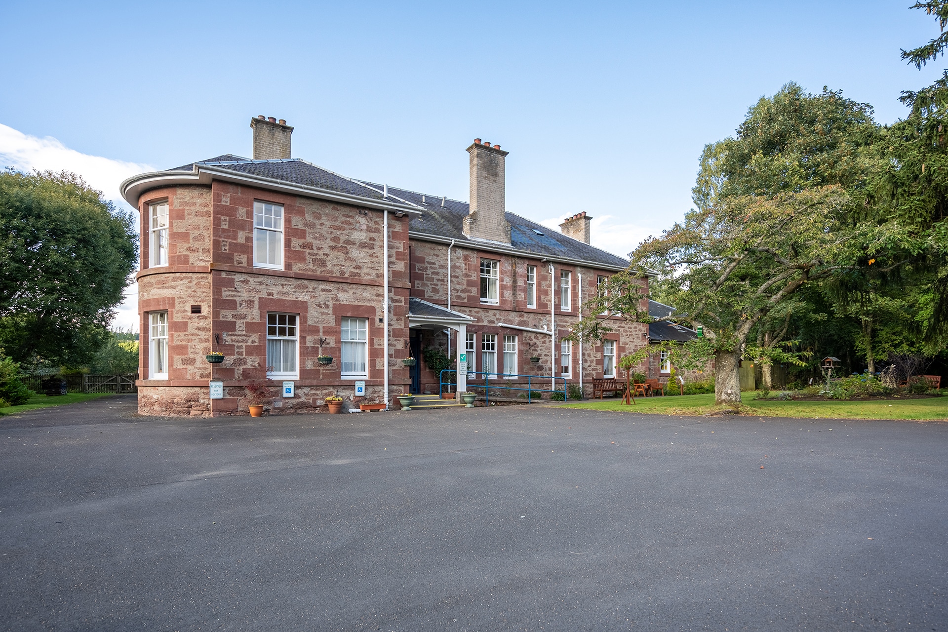 The front of the original mansion house at Muirton House Care Home in Blairgowrie.