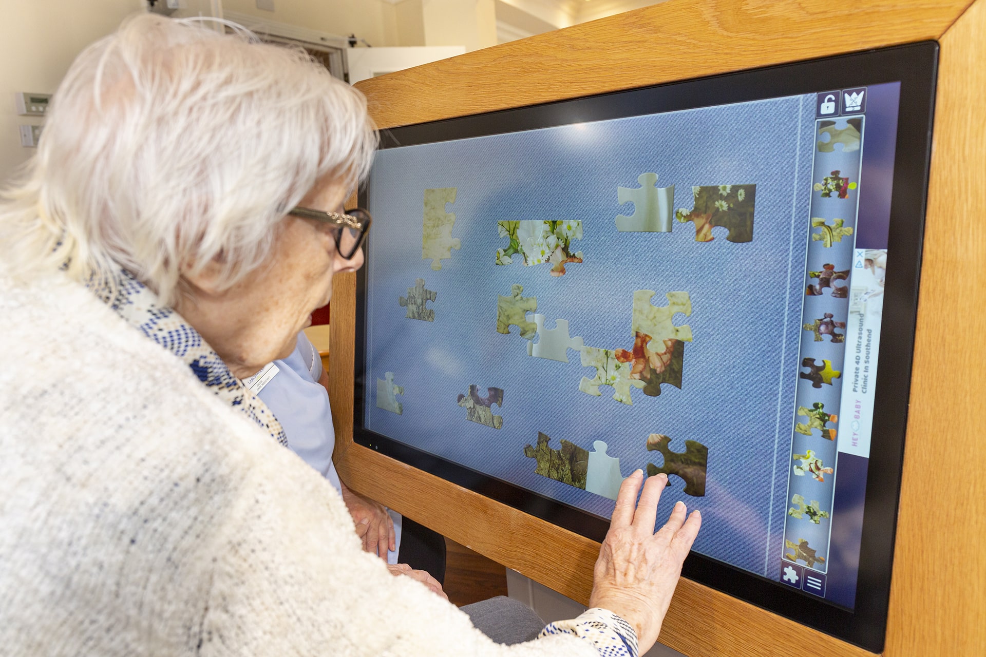 Stambridge Meadows Care Home giant interactive tablet