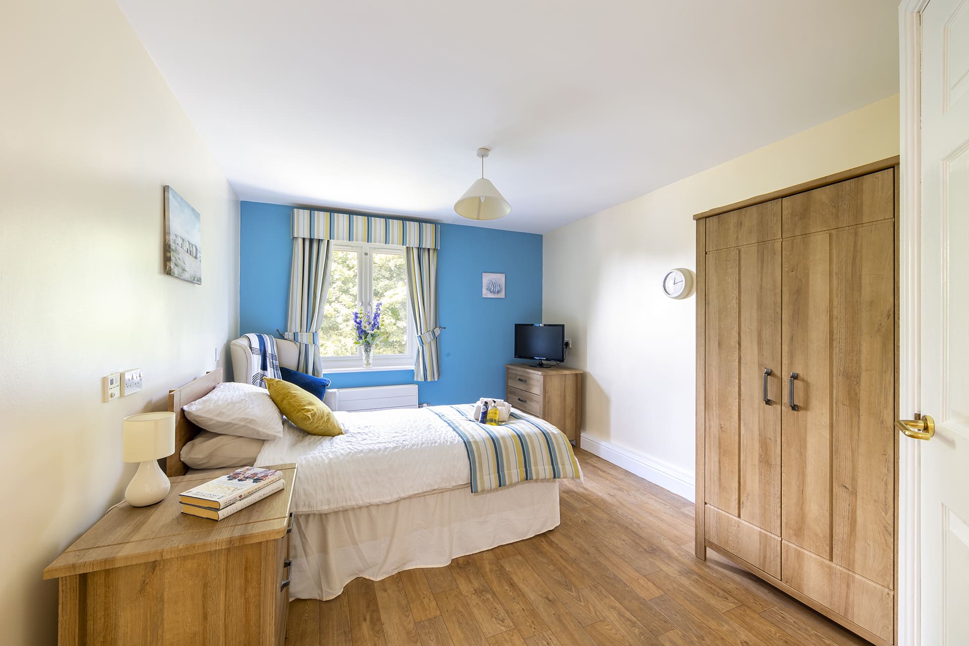 Large single bedroom at Lily House Care Home in Ely.