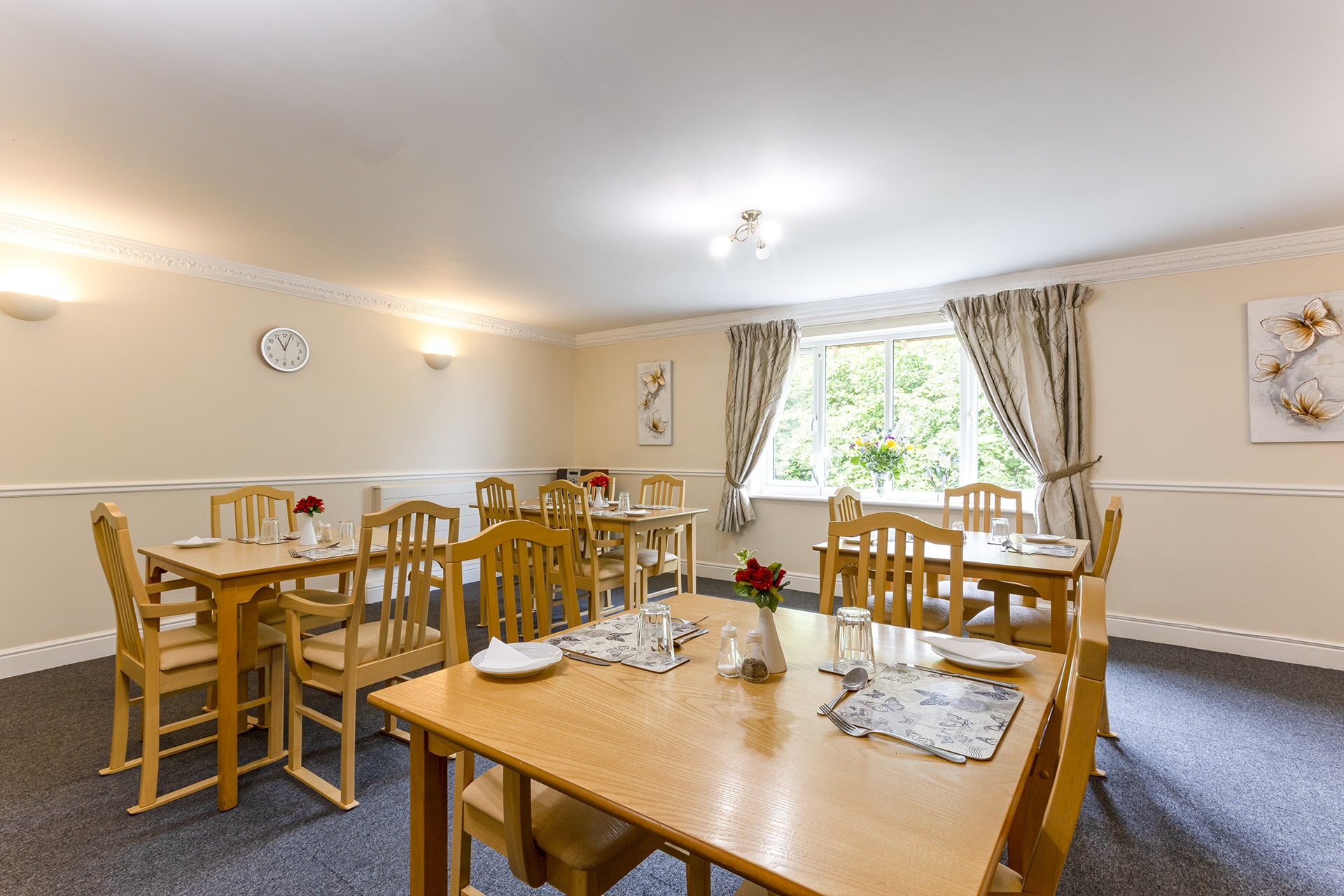 Dining room at Lily House Care Home in Ely.