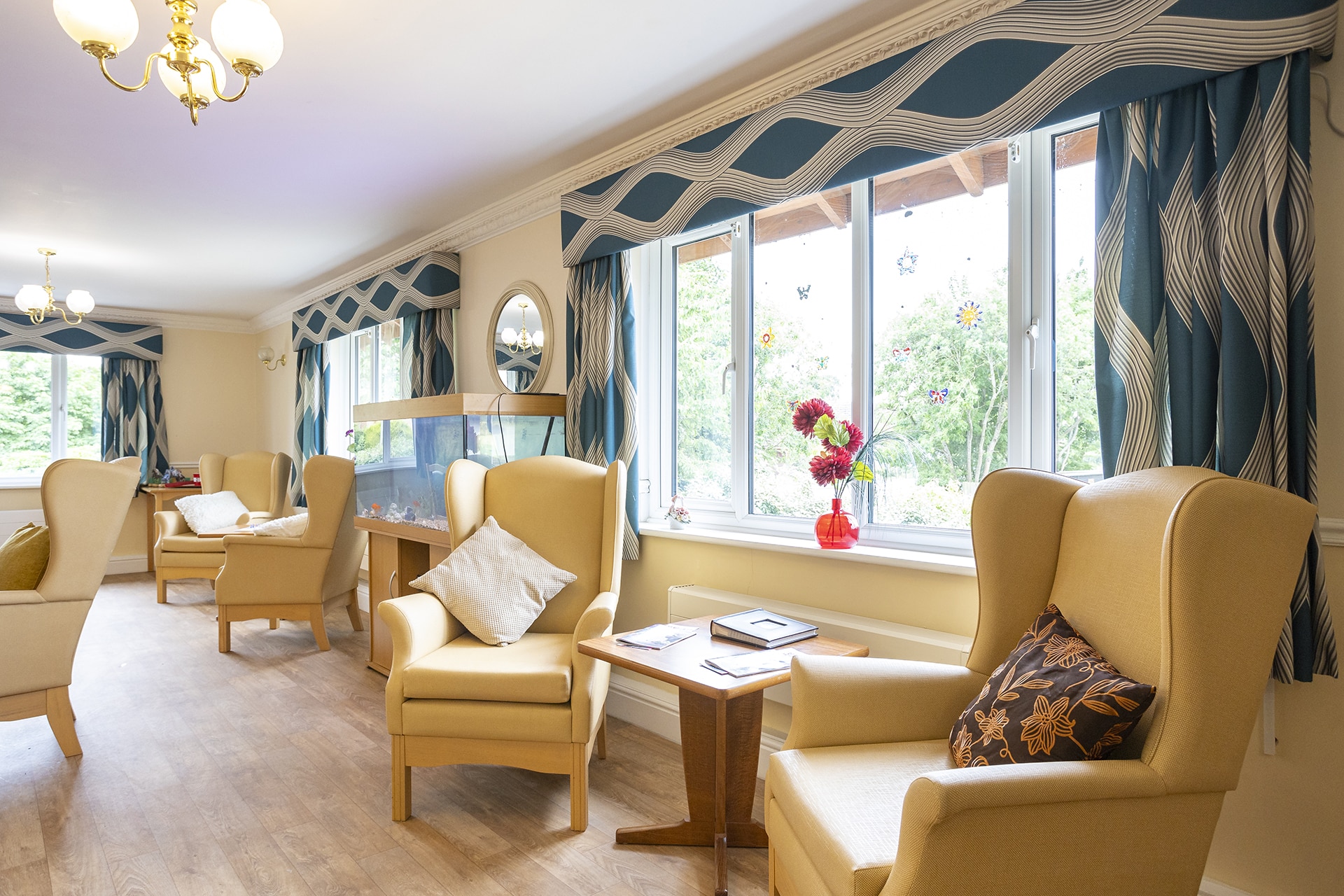 The main lounge at Lily House Care Home in Ely.