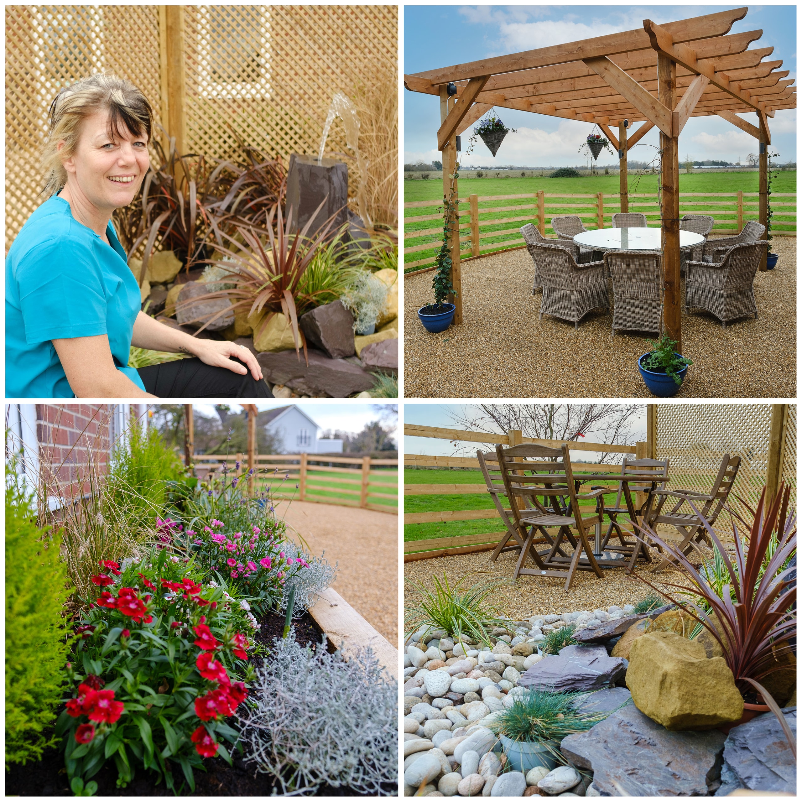 Patsy Munyard, home manager at Stambridge Meadows, in the Rochford care home's new dementia-friendly garden.