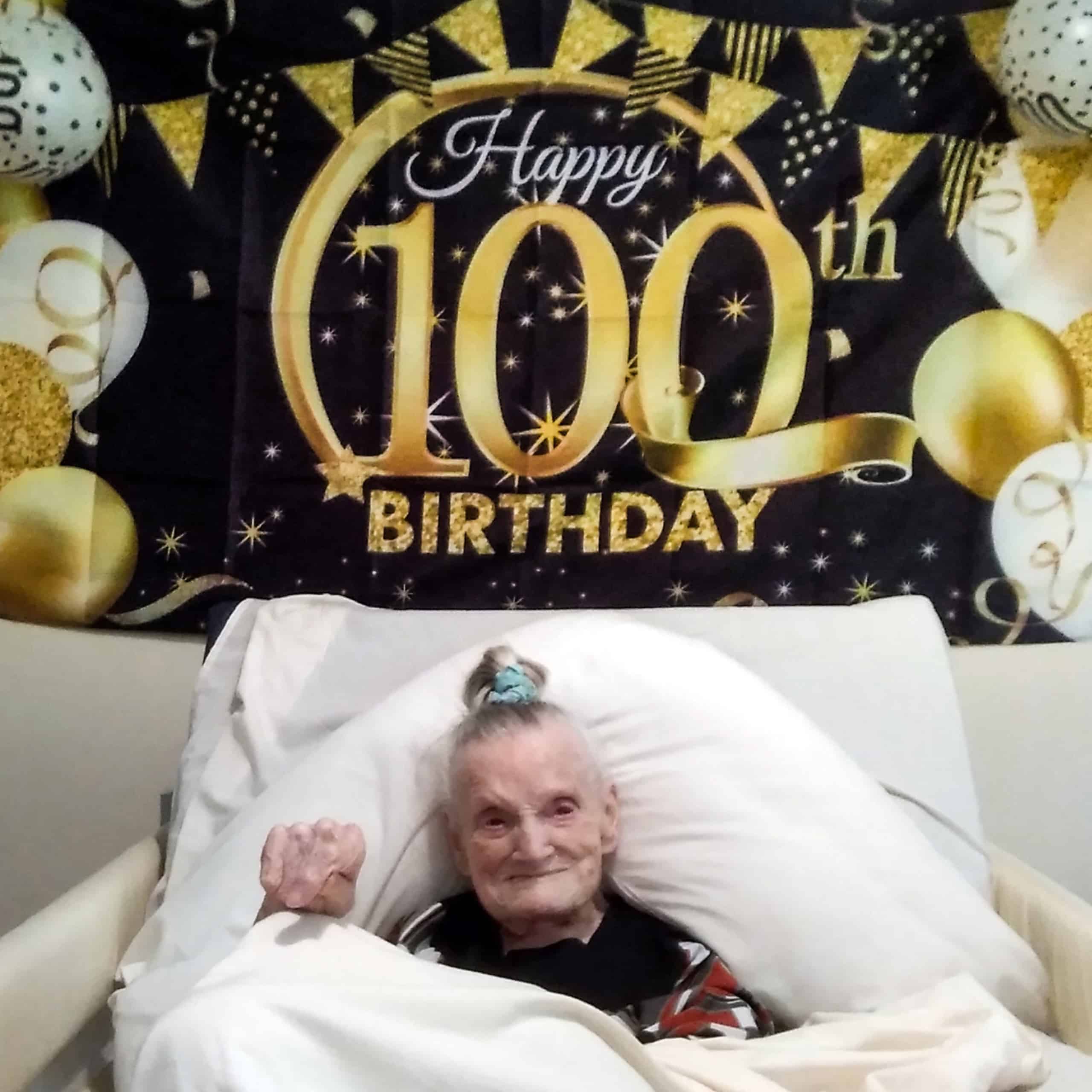 Wisbech care home resident Rena Lowen celebrates her 100th birthday at Dove Court.