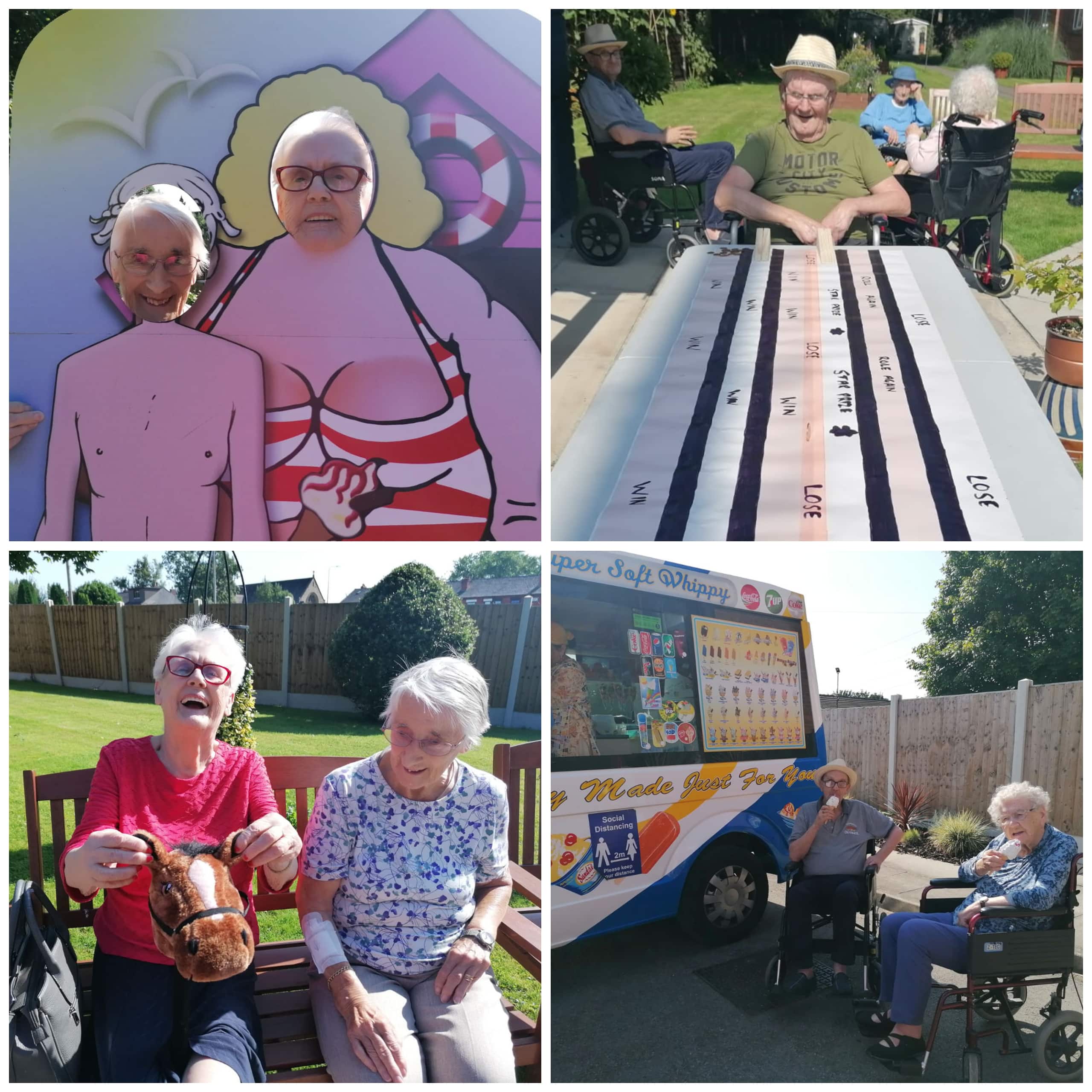 The magic of Blackpool comes to The Chanters Care Home in Atherton with ice cream van, coin pusher games and our own taken on donkey rides!