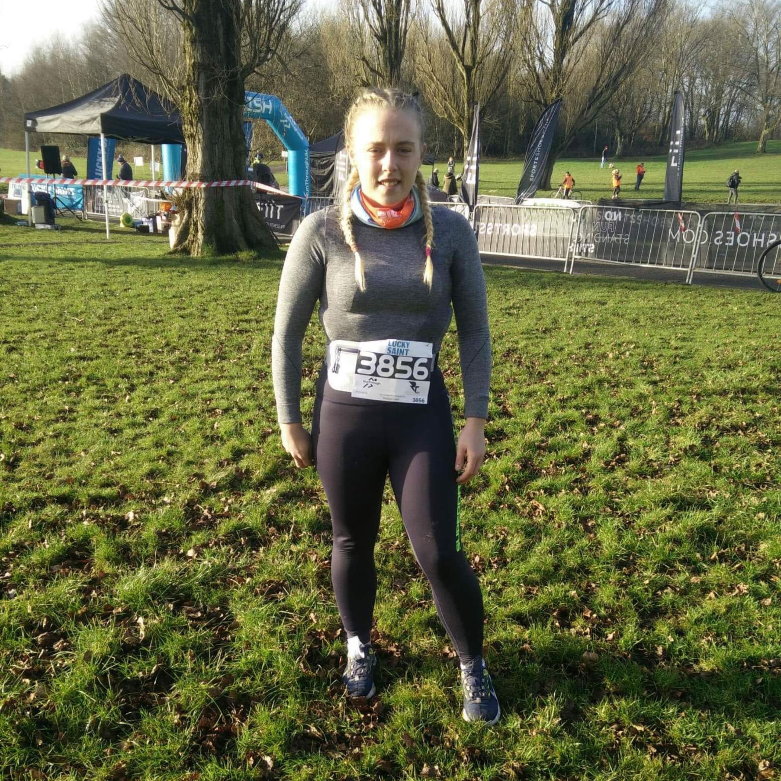 Chanters Care Home care assistant Nicole Jenkins at Heaton Park getting ready for her charity run.