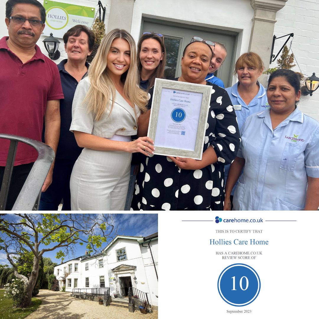Hollies team celebrating the perfect 10